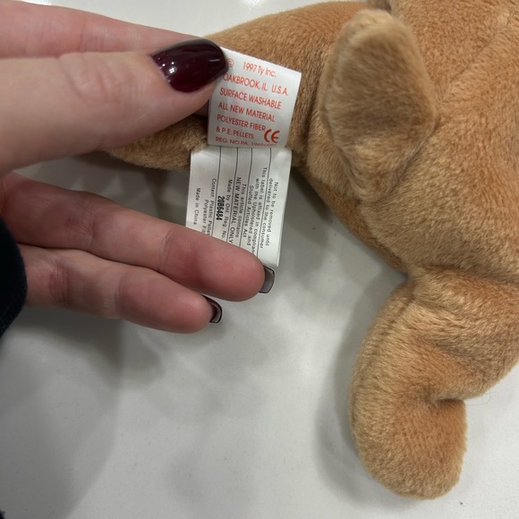 Extremely rare Beanie Babie Spunky with off centre stitching, tag errors, stamp - Picture 6 of 7